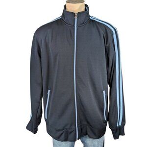 Old Navy Men's XXL Navy Blue Full Zip Long Sleeve Stripe Track Jacket
